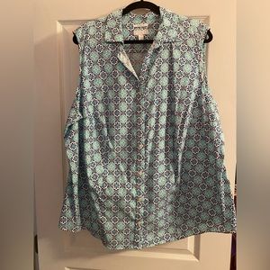 Charter Club Women’s Sleeveless Patterned Shirt